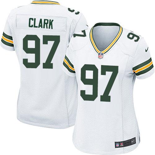 Nike Packers #97 Kenny Clark White Women's Stitched NFL Elite Jersey Nike Packers #97 Kenny Clark White Women's Stitched NFL Elite Jersey