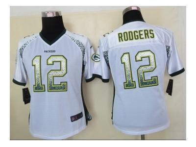 NEW women nfl jerseys green bay packers #12 aaron rodgers white(Elite drift fashion) NEW women nfl jerseys green bay packers #12 aaron rodgers white(Elite drift fashion)