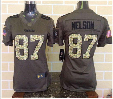 Women Nike Packers #87 Jordy Nelson Green Stitched NFL Limited Salute to Service Jersey Women Nike Packers #87 Jordy Nelson Green Stitched NFL Limited Salute to Service Jersey
