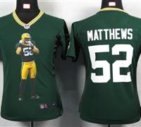 Women Nike Green Bay Packers 52 Matthews Green Portrait Fashion Game Jerseys Women Nike Green Bay Packers 52 Matthews Green Portrait Fashion Game Jerseys