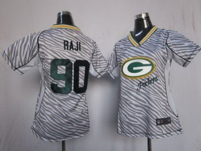 Women NEW Green Bay Packers 90 B.J. Raji Womens FEM FAN Zebra NFL Jerseys Women NEW Green Bay Packers 90 B.J. Raji Womens FEM FAN Zebra NFL Jerseys