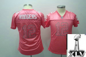 20llSB Green Bay Packers 12 Aaron Rodgers red Field Flirt Fashion Women Jerseys 20llSB Green Bay Packers 12 Aaron Rodgers red Field Flirt Fashion Women Jerseys