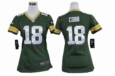 Women Nike Green Bay Packers 18 Randall Cobb Green Jerseys