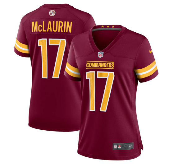 Women's Washington Commanders #17 Terry McLaurin 2022 Burgundy Game Stitched Jersey