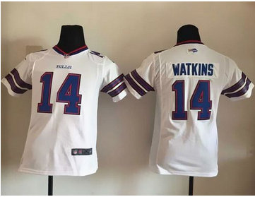 Youth Nike Bills #14 Sammy Watkins White Stitched NFL New Elite Jersey Youth Nike Bills #14 Sammy Watkins White Stitched NFL New Elite Jersey
