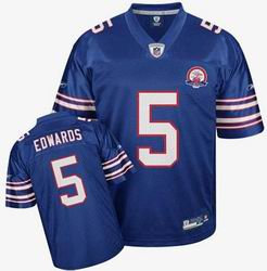 Buffalo Bills 5 Trent Edwards Baby blue Jerseys