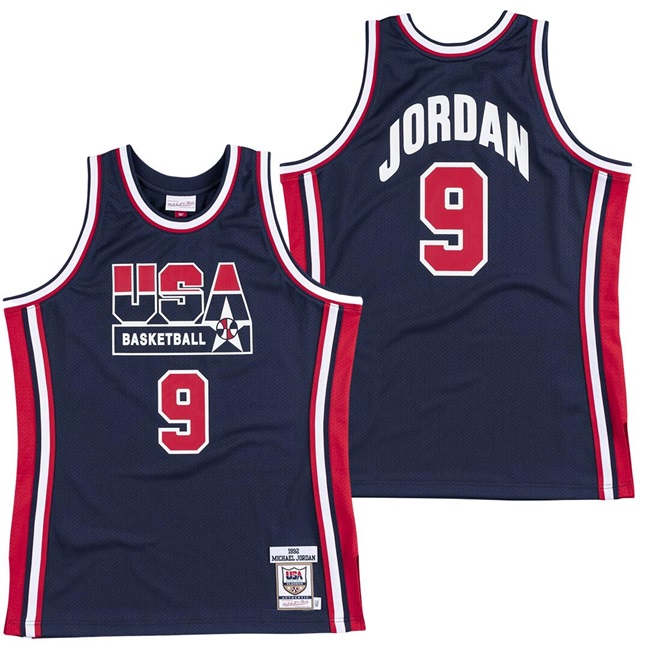 Men's USA Basketball #9 Michael Jordan 1992 Navy Throwback Stitched Jersey Men's USA Basketball #9 Michael Jordan 1992 Navy Throwback Stitched Jersey