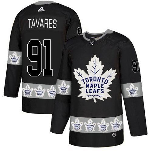 Adidas Maple Leafs #91 John Tavares Black Authentic Team Logo Fashion Stitched NHL Jersey Adidas Maple Leafs #91 John Tavares Black Authentic Team Logo Fashion Stitched NHL Jersey