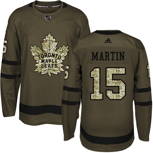 Adidas Maple Leafs #15 Matt Martin Green Salute to Service Stitched NHL Jersey Adidas Maple Leafs #15 Matt Martin Green Salute to Service Stitched NHL Jersey