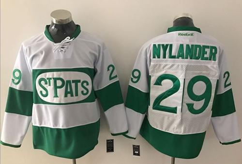 Maple Leafs #29 William Nylander White Green St. Patrick's Day Stitched NHL Jersey Maple Leafs #29 William Nylander White Green St. Patrick's Day Stitched NHL Jersey