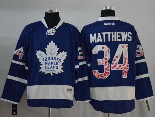 Maple Leafs #34 Auston Matthews Blue Canada Flag Fashion Stitched NHL Jersey Maple Leafs #34 Auston Matthews Blue Canada Flag Fashion Stitched NHL Jersey