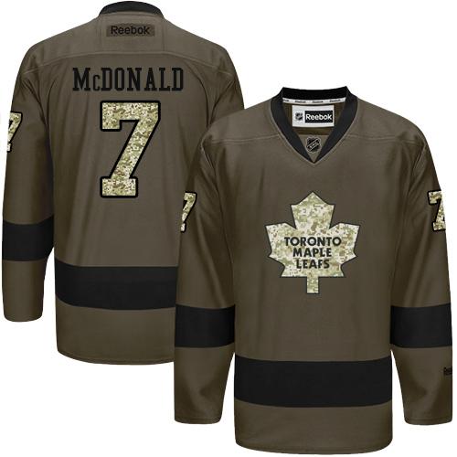 Maple Leafs #7 Lanny McDonald Green Salute to Service Stitched NHL Jersey Maple Leafs #7 Lanny McDonald Green Salute to Service Stitched NHL Jersey