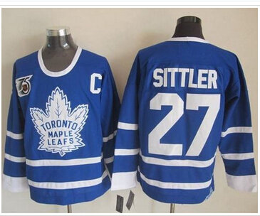 Toronto Maple Leafs #27 Darryl Sittler Blue 75th CCM Throwback Stitched NHL Jersey Toronto Maple Leafs #27 Darryl Sittler Blue 75th CCM Throwback Stitched NHL Jersey