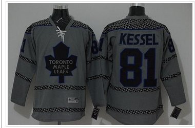 Toronto Maple Leafs #81 Phil Kessel Charcoal Cross Check Fashion Stitched NHL Jersey