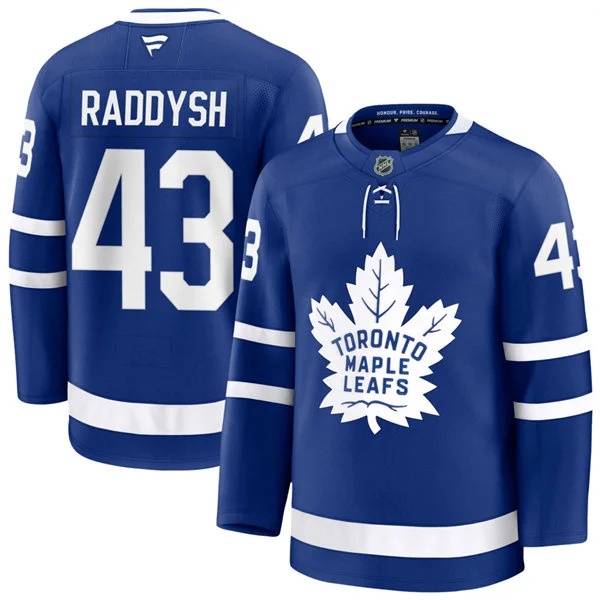 Men's Toronto Maple Leafs #43 Darren Raddysh Fanatics Home Blue Premium Jersey