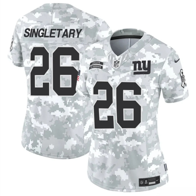 Women's New York Giants #26 Devin Singletary 2024 F.U.S.E Arctic Camo Salute To Service Limited Stitched Football Jersey(Run Small) Women's New York Giants #26 Devin Singletary 2024 F.U.S.E Arctic Camo Salute To Service Limited Stitched Football Jersey(Run Small)