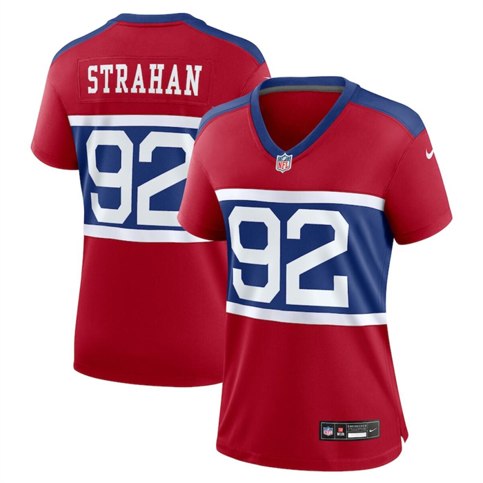 Women's New York Giants #92 Michael Strahan Century Red Alternate Vapor Limited Stitched Football Jersey(Run Small) Women's New York Giants #92 Michael Strahan Century Red Alternate Vapor Limited Stitched Football Jersey(Run Small)
