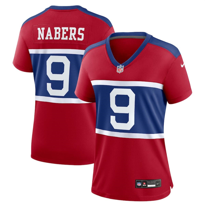 Women's New York Giants #9 Malik Nabers Century Red Alternate Vapor Limited Stitched Football Jersey(Run Small) Women's New York Giants #9 Malik Nabers Century Red Alternate Vapor Limited Stitched Football Jersey(Run Small)