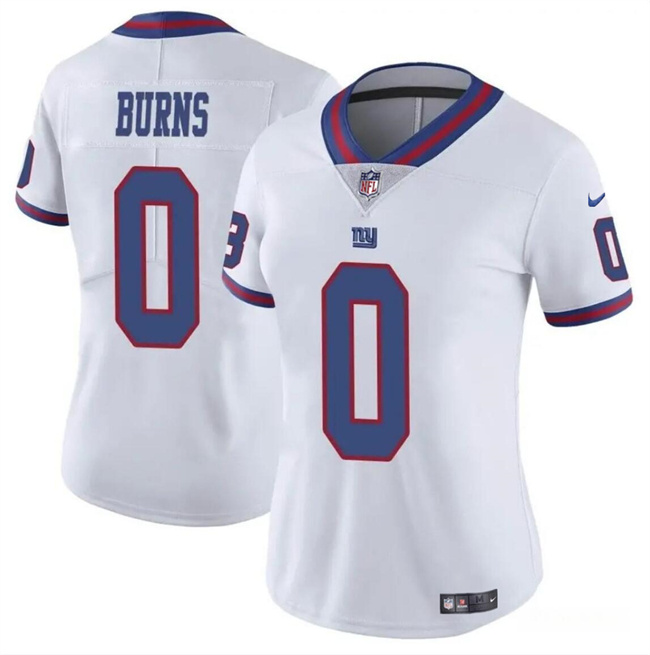Women's New York Giants #0 Brian Burns White Stitched Jersey(Run Small) Women's New York Giants #0 Brian Burns White Stitched Jersey(Run Small)