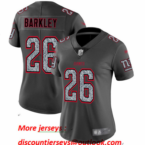 Giants #26 Saquon Barkley Gray Static Women's Stitched Football Vapor Untouchable Limited Jersey Giants #26 Saquon Barkley Gray Static Women's Stitched Football Vapor Untouchable Limited Jersey
