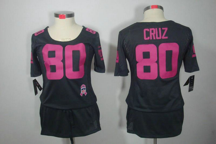 Womens NEW New York Giants 80 Victor Cruz breast Cancer Awareness Dark grey Jerseys Womens NEW New York Giants 80 Victor Cruz breast Cancer Awareness Dark grey Jerseys
