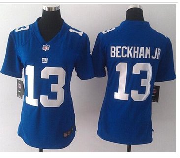 Women's NEW Giants #13 Odell Beckham Jr Royal Blue Team Color NFL Elite Jersey Women's NEW Giants #13 Odell Beckham Jr Royal Blue Team Color NFL Elite Jersey