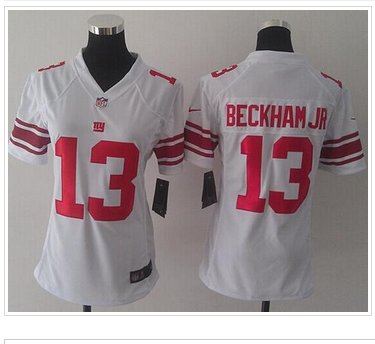 Women's NEW Giants #13 Odell Beckham Jr White NFL Elite Jersey