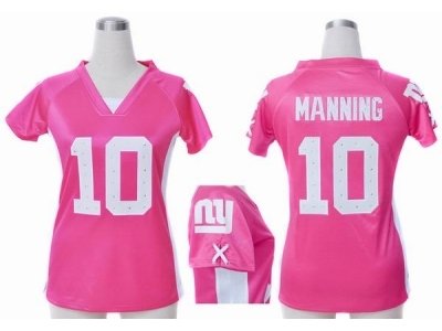 NEW Women New York Giants 10 Eli Manning pink jerseys(draft him ii top)