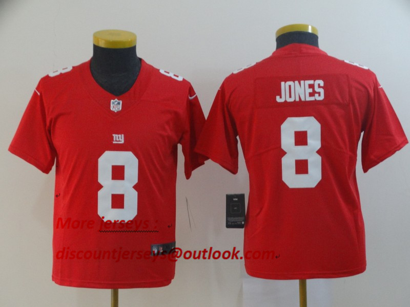 Youth Giants 8 Daniel Jones Red Youth Inverted Legend Limited Jersey Youth Giants 8 Daniel Jones Red Youth Inverted Legend Limited Jersey