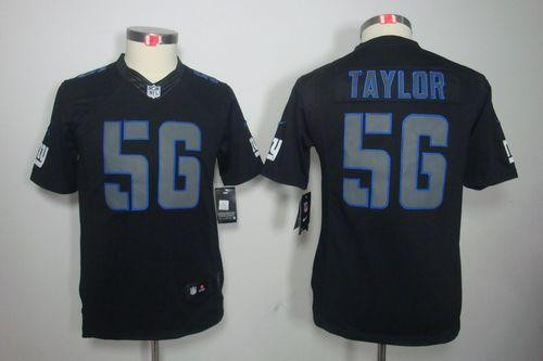 Nike Giants #56 Lawrence Taylor Black Impact Youth Stitched NFL Limited Jersey Nike Giants #56 Lawrence Taylor Black Impact Youth Stitched NFL Limited Jersey