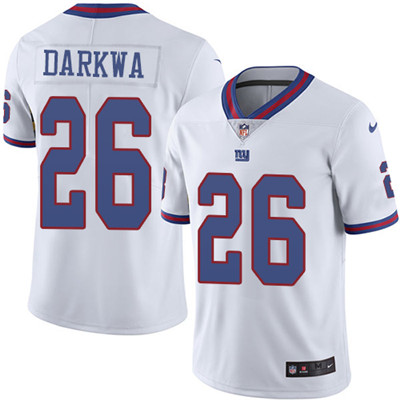 Nike Giants #26 Orleans Darkwa White Youth Stitched NFL Limited Rush Jersey Nike Giants #26 Orleans Darkwa White Youth Stitched NFL Limited Rush Jersey