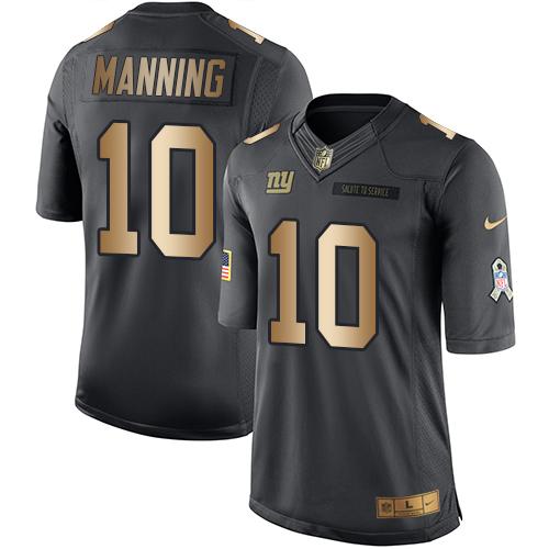 Nike Giants #10 Eli Manning Black Youth Stitched NFL Limited Gold Salute to Service Jersey Nike Giants #10 Eli Manning Black Youth Stitched NFL Limited Gold Salute to Service Jersey