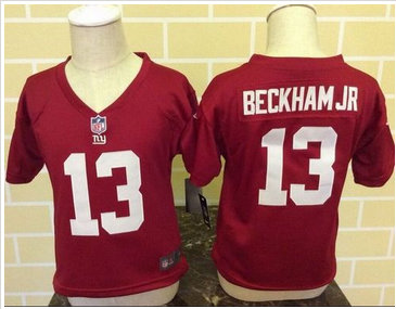 Toddler Nike Giants #13 Odell Beckham Jr Red Alternate Stitched NFL Elite Jersey