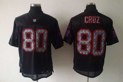 Youth New York Giants 80 Victor Cruz Black United Sideline Jerseys
