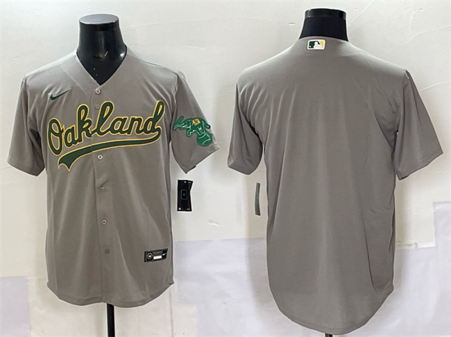 Men's Oakland Athletics Blank Grey Cool Base Stitched Baseball Jersey Men's Oakland Athletics Blank Grey Cool Base Stitched Baseball Jersey