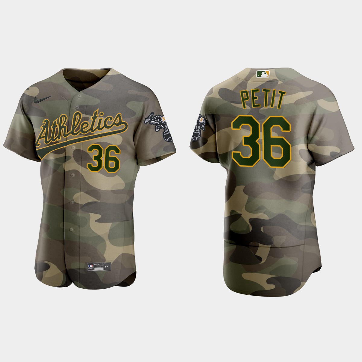 Oakland Athletics #36 Yusmeiro Petit Men's Nike 2021 Armed Forces Day Authentic MLB Jersey -Camo Oakland Athletics #36 Yusmeiro Petit Men's Nike 2021 Armed Forces Day Authentic MLB Jersey -Camo
