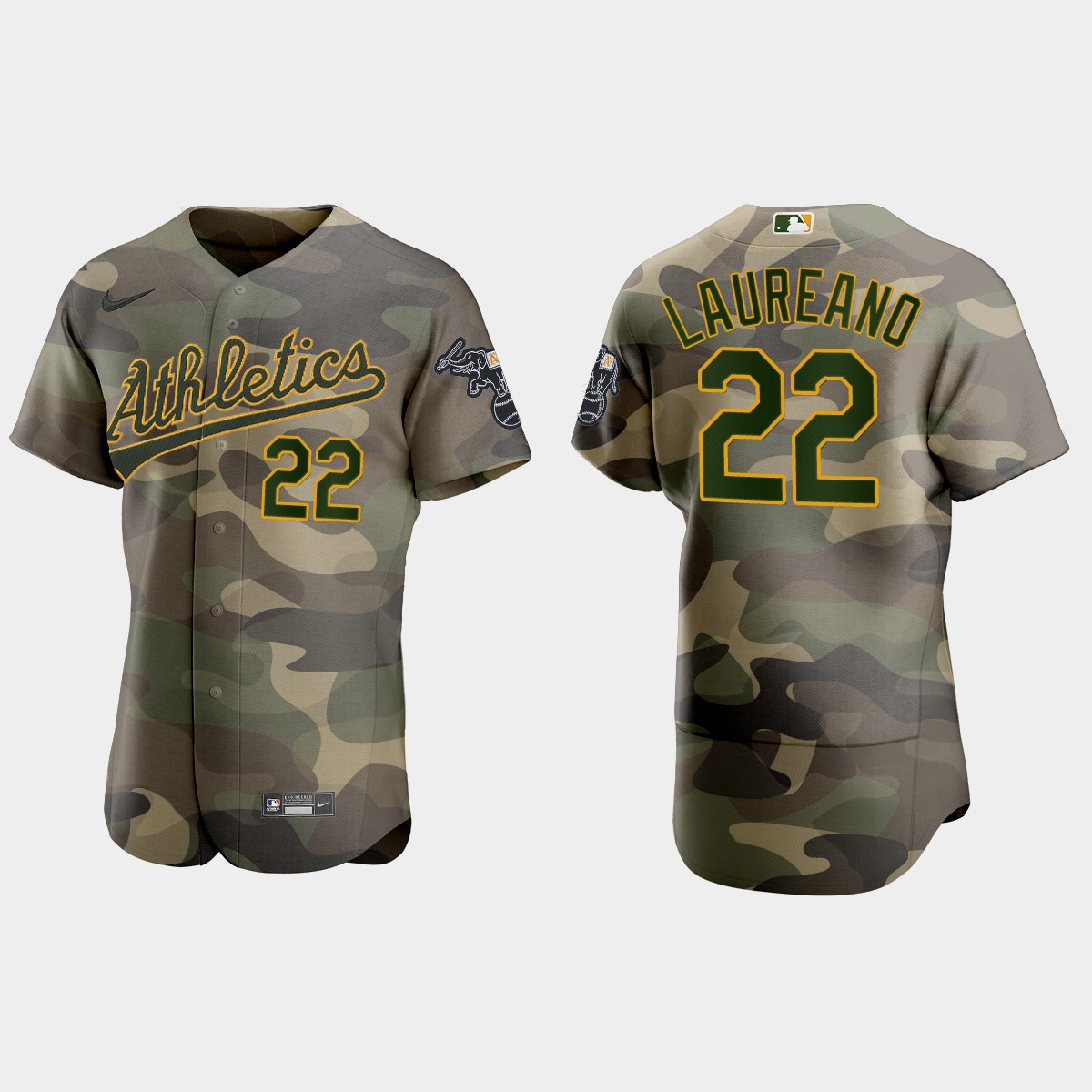 Oakland Athletics #22 Ramon Laureano Men's Nike 2021 Armed Forces Day Authentic MLB Jersey -Camo Oakland Athletics #22 Ramon Laureano Men's Nike 2021 Armed Forces Day Authentic MLB Jersey -Camo