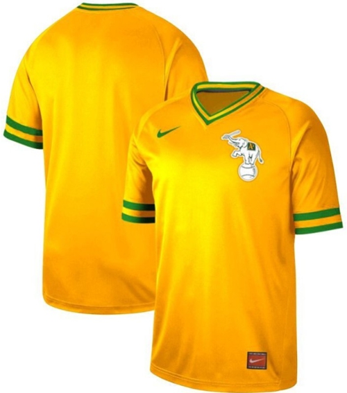 Athletics Blank Yellow Authentic Cooperstown Collection Stitched Baseball Jersey Athletics Blank Yellow Authentic Cooperstown Collection Stitched Baseball Jersey