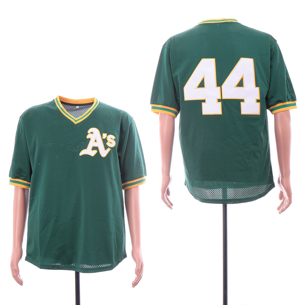 Athletics 44 Reggie Jackson Green Mesh Throwback Jersey Athletics 44 Reggie Jackson Green Mesh Throwback Jersey