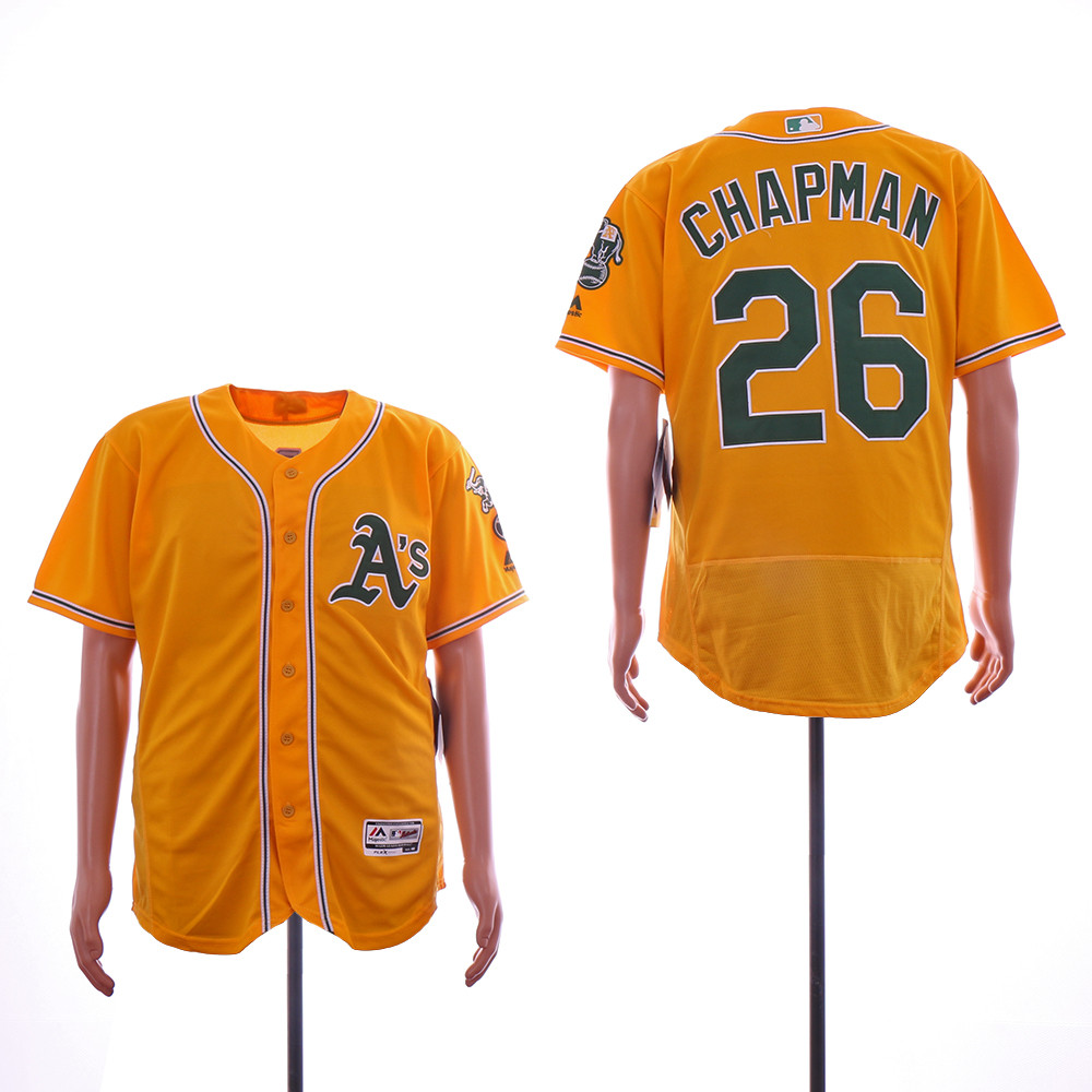 Athletics 26 Matt Chapman Yellow Flexbase Jersey Athletics 26 Matt Chapman Yellow Flexbase Jersey