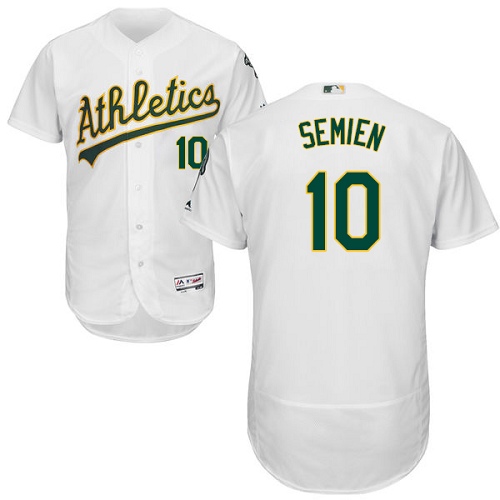 Athletics #10 Marcus Semien White Flexbase Authentic Collection Stitched Baseball Jersey Athletics #10 Marcus Semien White Flexbase Authentic Collection Stitched Baseball Jersey