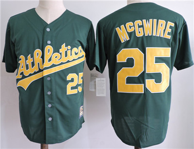 Athletics 25 Mark McGwire Green Cooperstown Collection Jersey Athletics 25 Mark McGwire Green Cooperstown Collection Jersey