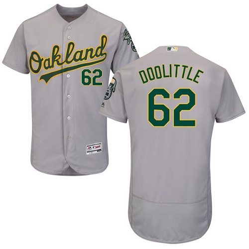Athletics #62 Sean Doolittle Grey Flexbase Authentic Collection Stitched MLB Jersey Athletics #62 Sean Doolittle Grey Flexbase Authentic Collection Stitched MLB Jersey