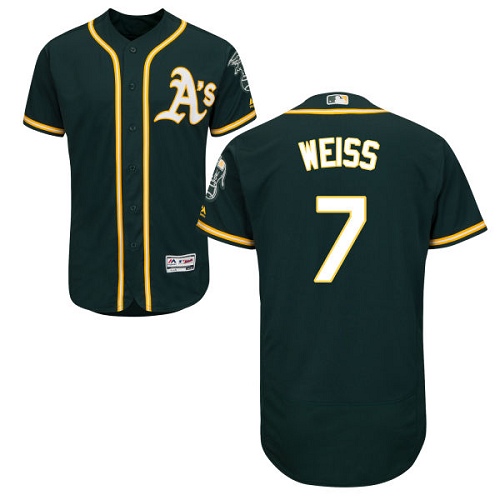 Athletics #7 Walt Weiss Green Flexbase Authentic Collection Stitched MLB Jersey Athletics #7 Walt Weiss Green Flexbase Authentic Collection Stitched MLB Jersey