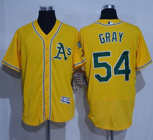 Athletics #54 Sonny Gray Gold Flexbase Authentic Collection Stitched MLB Jersey Athletics #54 Sonny Gray Gold Flexbase Authentic Collection Stitched MLB Jersey