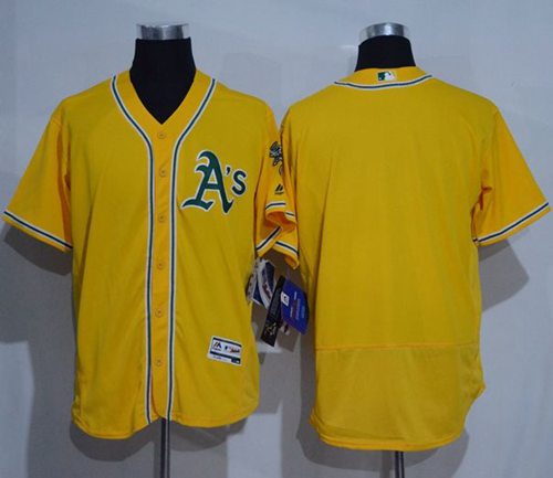 Athletics Blank Gold Flexbase Authentic Collection Stitched MLB Jersey Athletics Blank Gold Flexbase Authentic Collection Stitched MLB Jersey