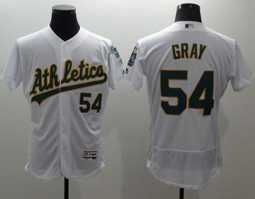 Athletics #54 Sonny Gray White Flexbase Authentic Collection Stitched MLB Jersey Athletics #54 Sonny Gray White Flexbase Authentic Collection Stitched MLB Jersey