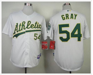 Oakland Athletics #54 Sonny Gray White Cool Base Stitched Baseball Jersey Oakland Athletics #54 Sonny Gray White Cool Base Stitched Baseball Jersey