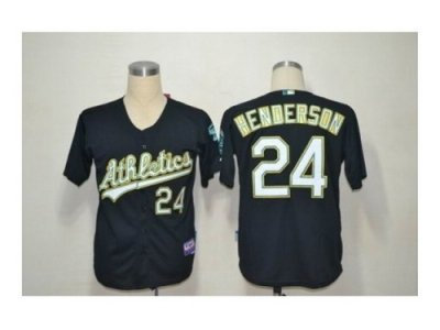 MLB Jerseys Oakland Athletics #24 Henderson black (Cool Base) MLB Jerseys Oakland Athletics #24 Henderson black (Cool Base)