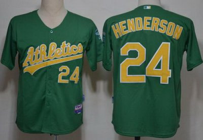 Oakland Athletics 24 Ricky Henderson Green MLB Jerseys Oakland Athletics 24 Ricky Henderson Green MLB Jerseys